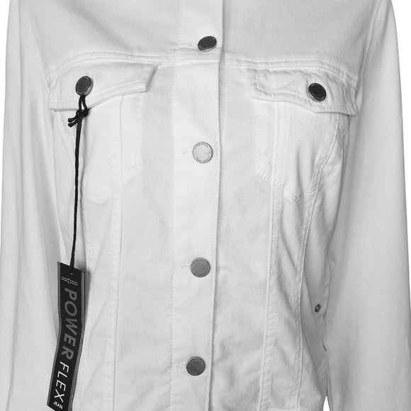 Liverpool NWT White Stretch Kolten Denim Long Sleeve Jacket Women's Size M - Picture 9 of 14